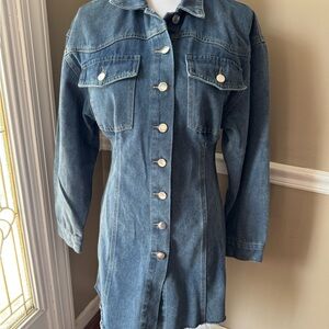 Denim Button-Up Women's Dress